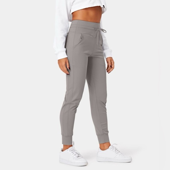 Halara Grey PETITE High Waisted Drawstring Cool Touch Joggers-UPF50+!! NEW!!🩶🩶 - Picture 5 of 16